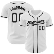 Загрузить изображение в средство просмотра галереи, Custom White Black Authentic Baseball Jersey