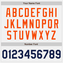 Загрузить изображение в средство просмотра галереи, Custom White Navy Gray-Orange Authentic Baseball Jersey