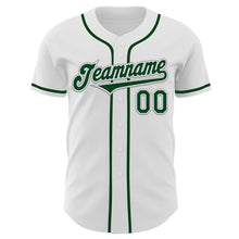 Load image into Gallery viewer, Custom White Green-Gray Authentic Baseball Jersey