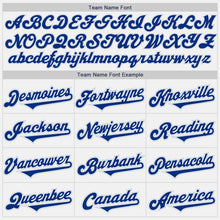 Load image into Gallery viewer, Custom White Royal-Silver Authentic Baseball Jersey