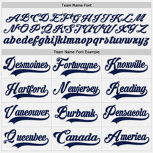 Load image into Gallery viewer, Custom White Blue Navy-Gray Hockey Jersey