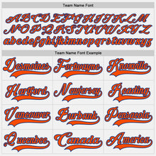 Load image into Gallery viewer, Custom White Orange-Royal Hockey Jersey