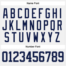 Load image into Gallery viewer, Custom White Navy-Gray Hockey Jersey