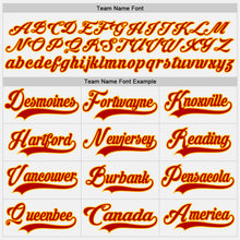 Load image into Gallery viewer, Custom White Red-Gold Hockey Jersey