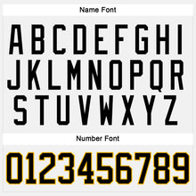 Load image into Gallery viewer, Custom White Black-Gold Hockey Jersey