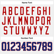Load image into Gallery viewer, Custom White Royal-Red Hockey Jersey