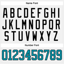 Load image into Gallery viewer, Custom White Teal-Black Hockey Jersey