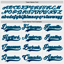 Charger l'image dans la galerie, Custom White Navy-Teal Hockey Jersey