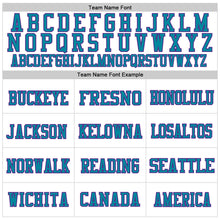 Laden Sie das Bild in den Galerie-Viewer, Custom White Teal-Purple Mesh Authentic Football Jersey