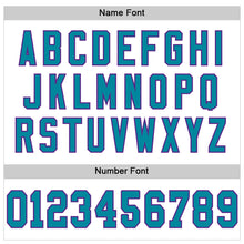 Laden Sie das Bild in den Galerie-Viewer, Custom White Teal-Purple Mesh Authentic Football Jersey