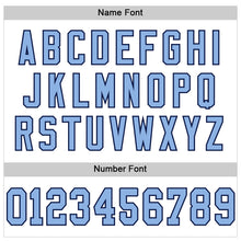 Laden Sie das Bild in den Galerie-Viewer, Custom White Light Blue-Navy Mesh Authentic Football Jersey