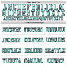 Laden Sie das Bild in den Galerie-Viewer, Custom White Black-Ice Blue Mesh Authentic Football Jersey