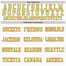 Laden Sie das Bild in den Galerie-Viewer, Custom White Pea Green-Orange Mesh Authentic Football Jersey