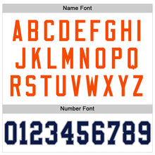 Laden Sie das Bild in den Galerie-Viewer, Custom White Navy Gray-Orange Mesh Authentic Football Jersey