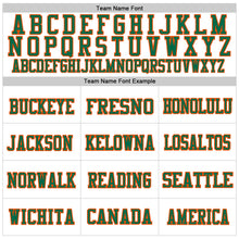 Laden Sie das Bild in den Galerie-Viewer, Custom White Kelly Green-Orange Mesh Authentic Football Jersey