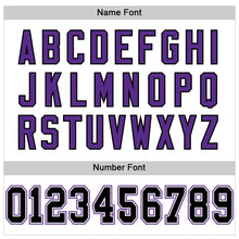 Laden Sie das Bild in den Galerie-Viewer, Custom White Black-Purple Mesh Authentic Football Jersey