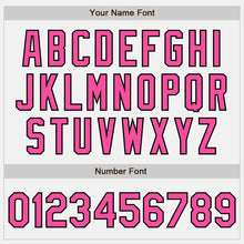 Laden Sie das Bild in den Galerie-Viewer, Custom White Pink-Black Authentic Baseball Jersey