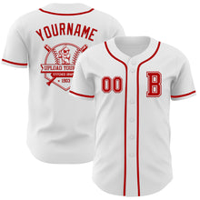 Загрузить изображение в средство просмотра галереи, Custom White Red Authentic Baseball Jersey