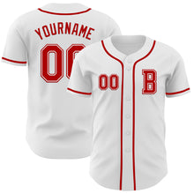 Загрузить изображение в средство просмотра галереи, Custom White Red Authentic Baseball Jersey