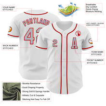Laden Sie das Bild in den Galerie-Viewer, Custom White Gray-Red Authentic Baseball Jersey