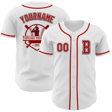 Загрузить изображение в средство просмотра галереи, Custom White Red-Black Authentic Baseball Jersey