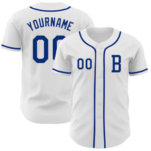 Загрузить изображение в средство просмотра галереи, Custom White Royal Authentic Baseball Jersey