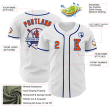 Загрузить изображение в средство просмотра галереи, Custom White Orange-Royal Authentic Baseball Jersey
