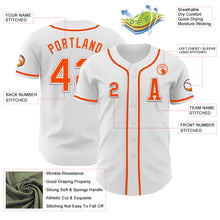 Загрузить изображение в средство просмотра галереи, Custom White Orange-Gray Authentic Baseball Jersey