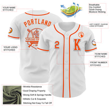 Загрузить изображение в средство просмотра галереи, Custom White Orange-Gray Authentic Baseball Jersey