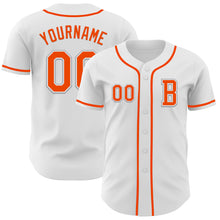 Загрузить изображение в средство просмотра галереи, Custom White Orange-Gray Authentic Baseball Jersey