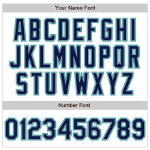 Загрузить изображение в средство просмотра галереи, Custom White Navy Gray-Teal Authentic Baseball Jersey