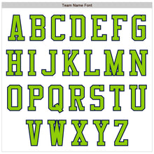 Загрузить изображение в средство просмотра галереи, Custom White Neon Green-Navy Authentic Baseball Jersey