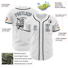 Загрузить изображение в средство просмотра галереи, Custom White Silver-Black Authentic Baseball Jersey