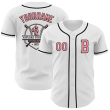 Загрузить изображение в средство просмотра галереи, Custom White Medium Pink-Black Authentic Baseball Jersey