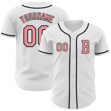 Загрузить изображение в средство просмотра галереи, Custom White Medium Pink-Black Authentic Baseball Jersey
