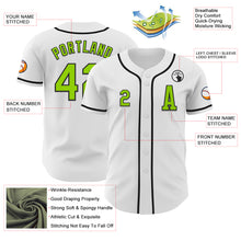 Загрузить изображение в средство просмотра галереи, Custom White Neon Green-Black Authentic Baseball Jersey