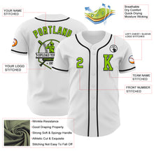 Загрузить изображение в средство просмотра галереи, Custom White Neon Green-Black Authentic Baseball Jersey