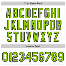 Загрузить изображение в средство просмотра галереи, Custom White Neon Green-Black Authentic Baseball Jersey