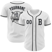 Загрузить изображение в средство просмотра галереи, Custom White Black-Gray Authentic Baseball Jersey