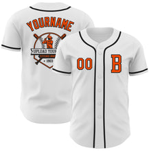 Загрузить изображение в средство просмотра галереи, Custom White Orange-Black Authentic Baseball Jersey