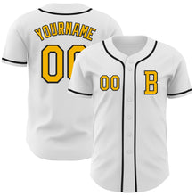 Загрузить изображение в средство просмотра галереи, Custom White Gold-Black Authentic Baseball Jersey