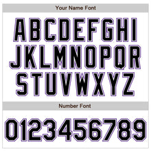 Загрузить изображение в средство просмотра галереи, Custom White Black-Purple Authentic Baseball Jersey