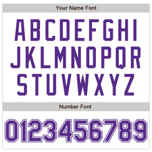 Загрузить изображение в средство просмотра галереи, Custom White Purple Authentic Baseball Jersey
