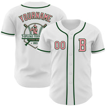 Загрузить изображение в средство просмотра галереи, Custom White Medium Pink-Green Authentic Baseball Jersey