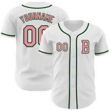 Загрузить изображение в средство просмотра галереи, Custom White Medium Pink-Green Authentic Baseball Jersey