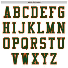 Загрузить изображение в средство просмотра галереи, Custom White Green-Orange Authentic Baseball Jersey