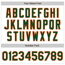 Загрузить изображение в средство просмотра галереи, Custom White Green-Orange Authentic Baseball Jersey