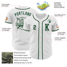 Load image into Gallery viewer, Custom White Green-Gray Authentic Baseball Jersey