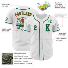 Загрузить изображение в средство просмотра галереи, Custom White Kelly Green-Orange Authentic Baseball Jersey