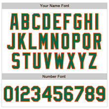 Загрузить изображение в средство просмотра галереи, Custom White Kelly Green-Orange Authentic Baseball Jersey
